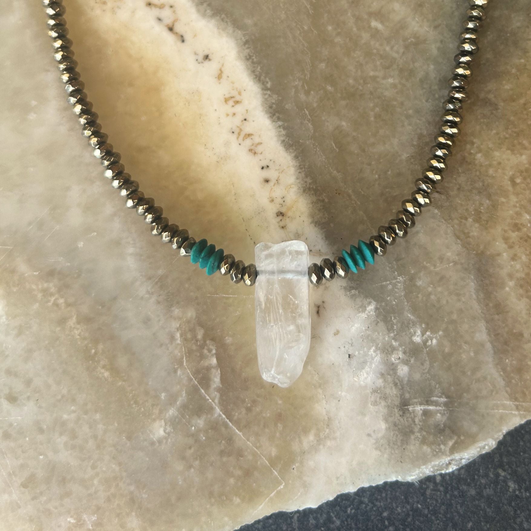 Hematite Crystal Necklace