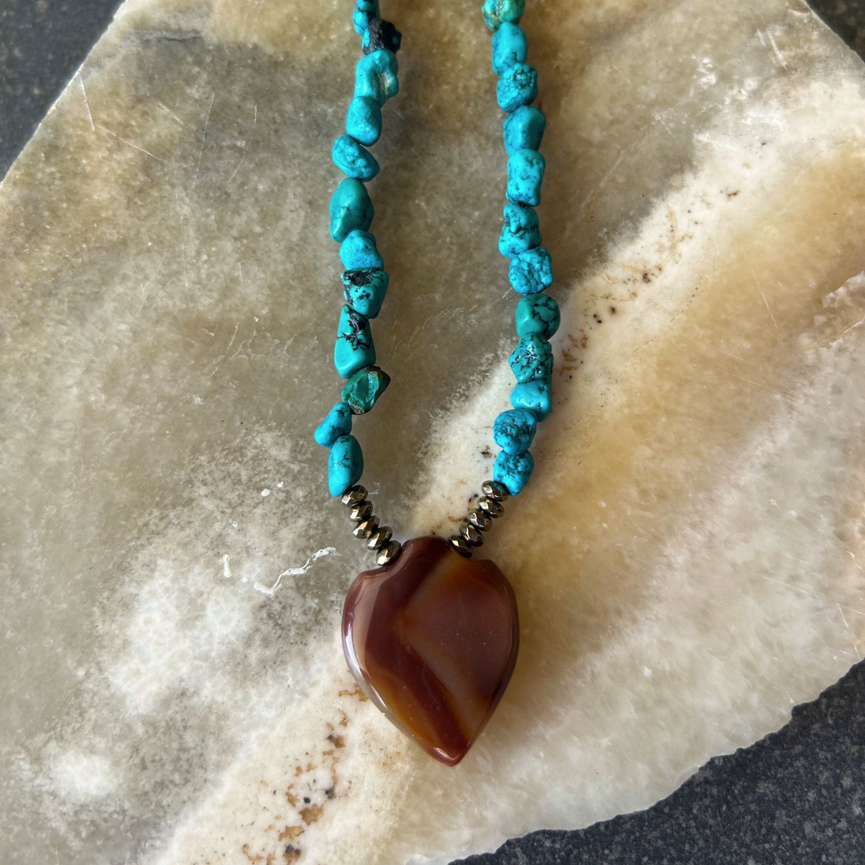 Chunky Turquoise Beaded Necklace